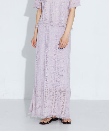 花卉網紗半身裙