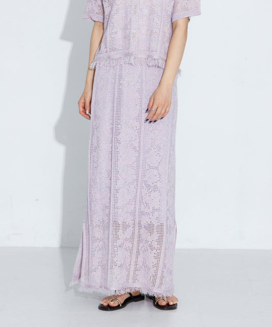 花卉網紗半身裙