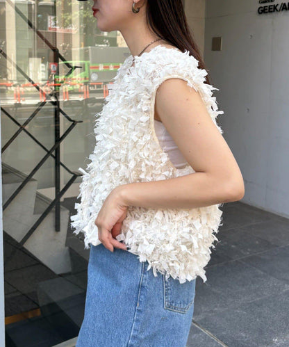 蝴蝶結流蘇拉鍊馬甲