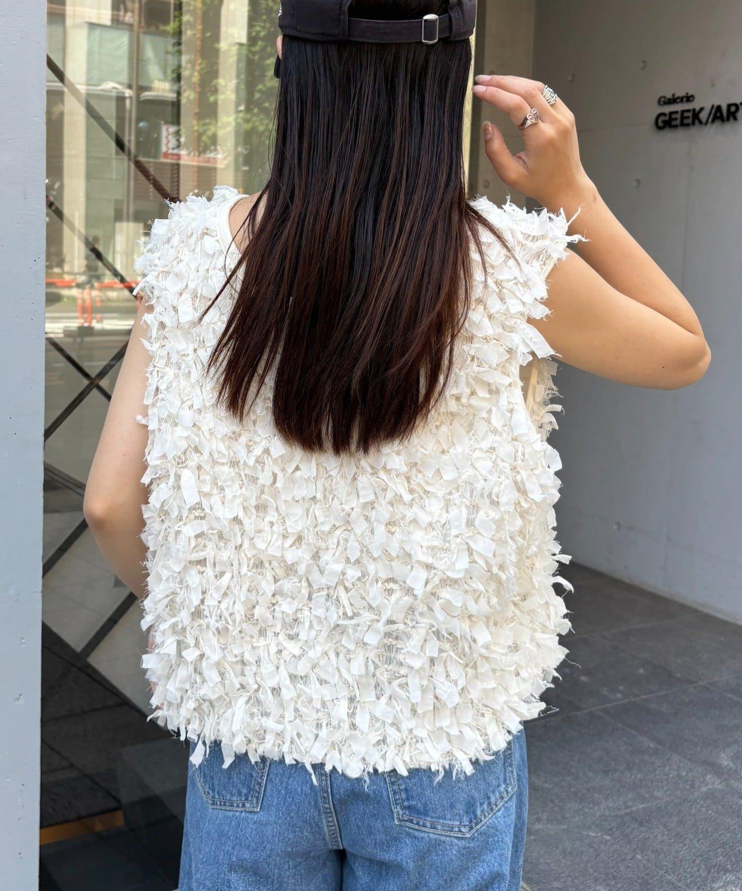 蝴蝶結流蘇拉鍊馬甲