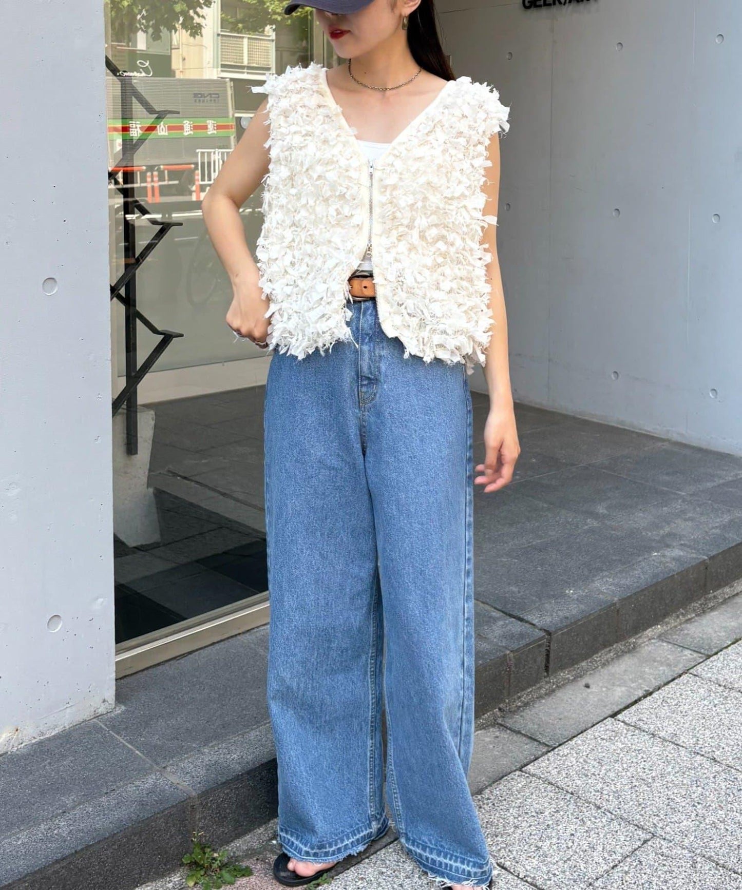 蝴蝶結流蘇拉鍊馬甲