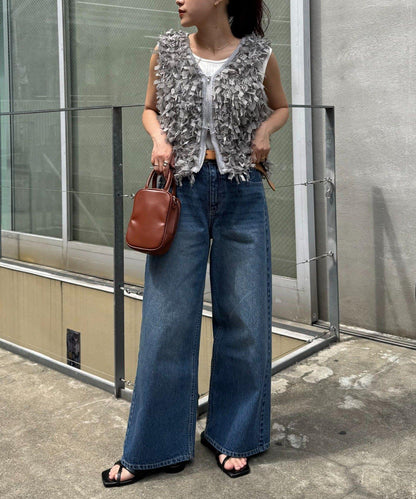 蝴蝶結流蘇拉鍊馬甲