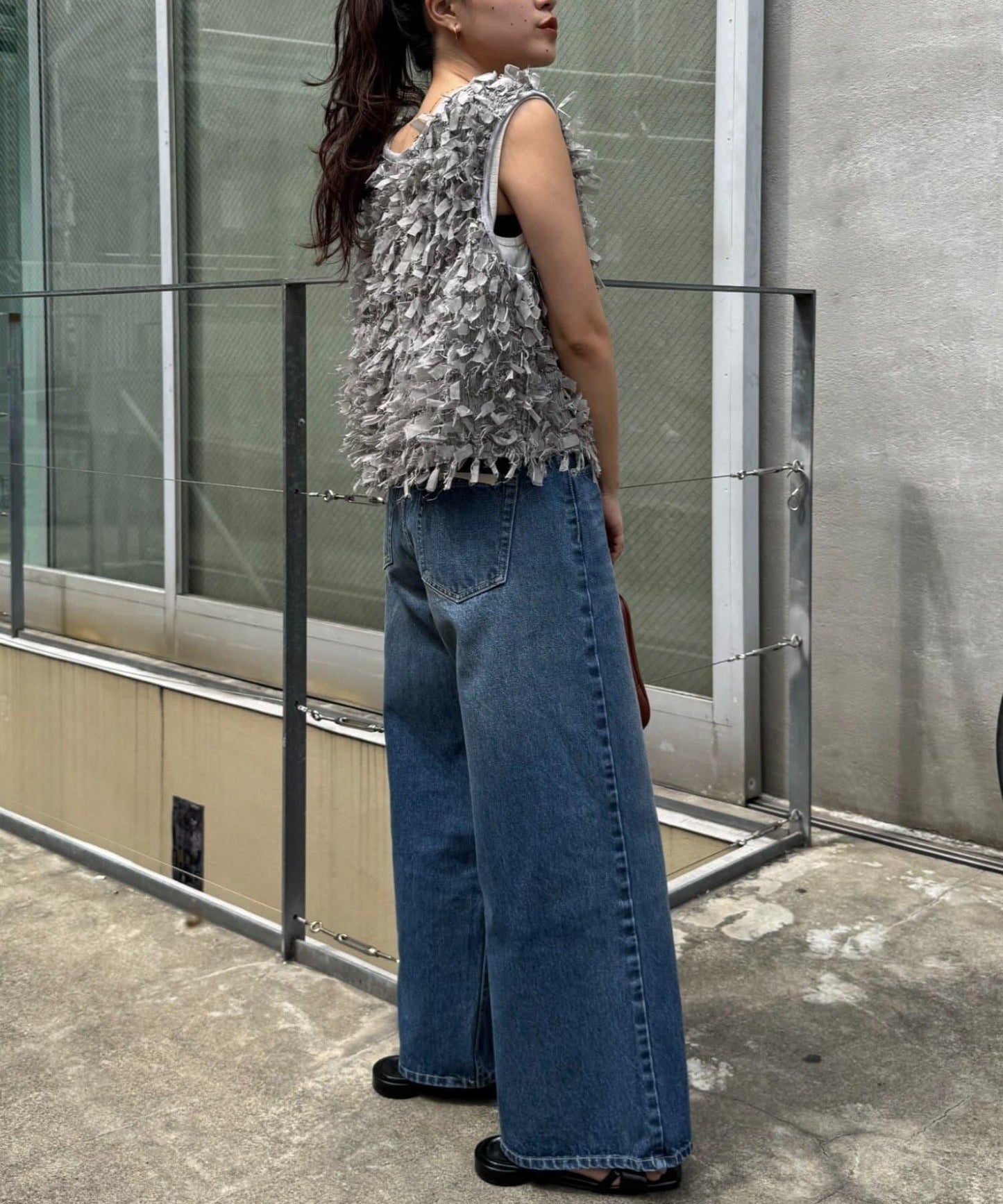 蝴蝶結流蘇拉鍊馬甲