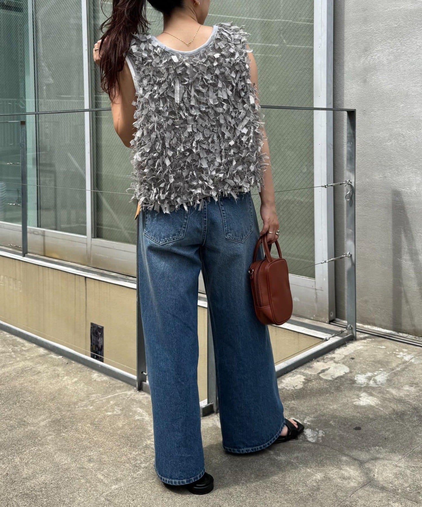 蝴蝶結流蘇拉鍊馬甲