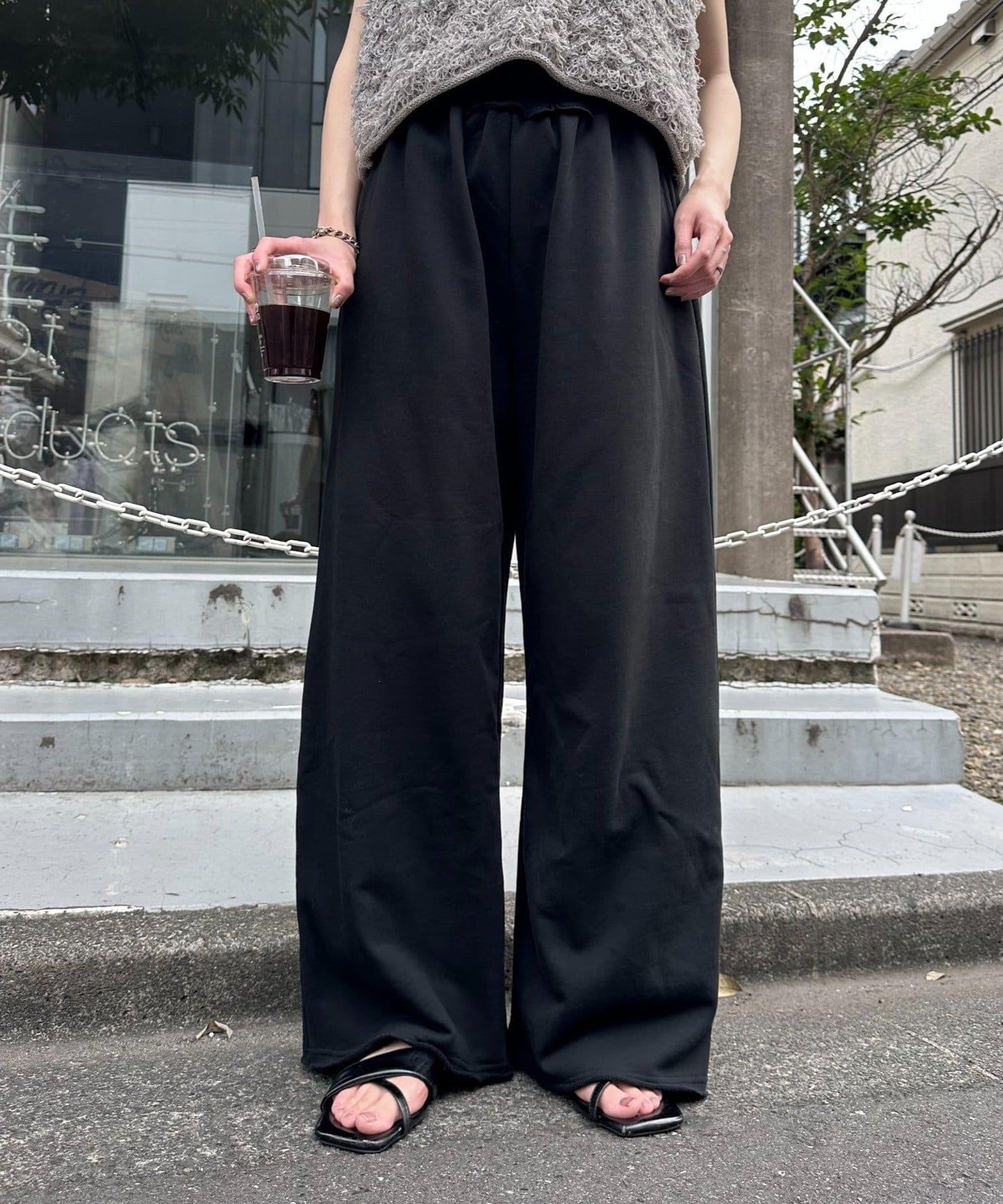 裡毛寬鬆運動褲/休閒褲