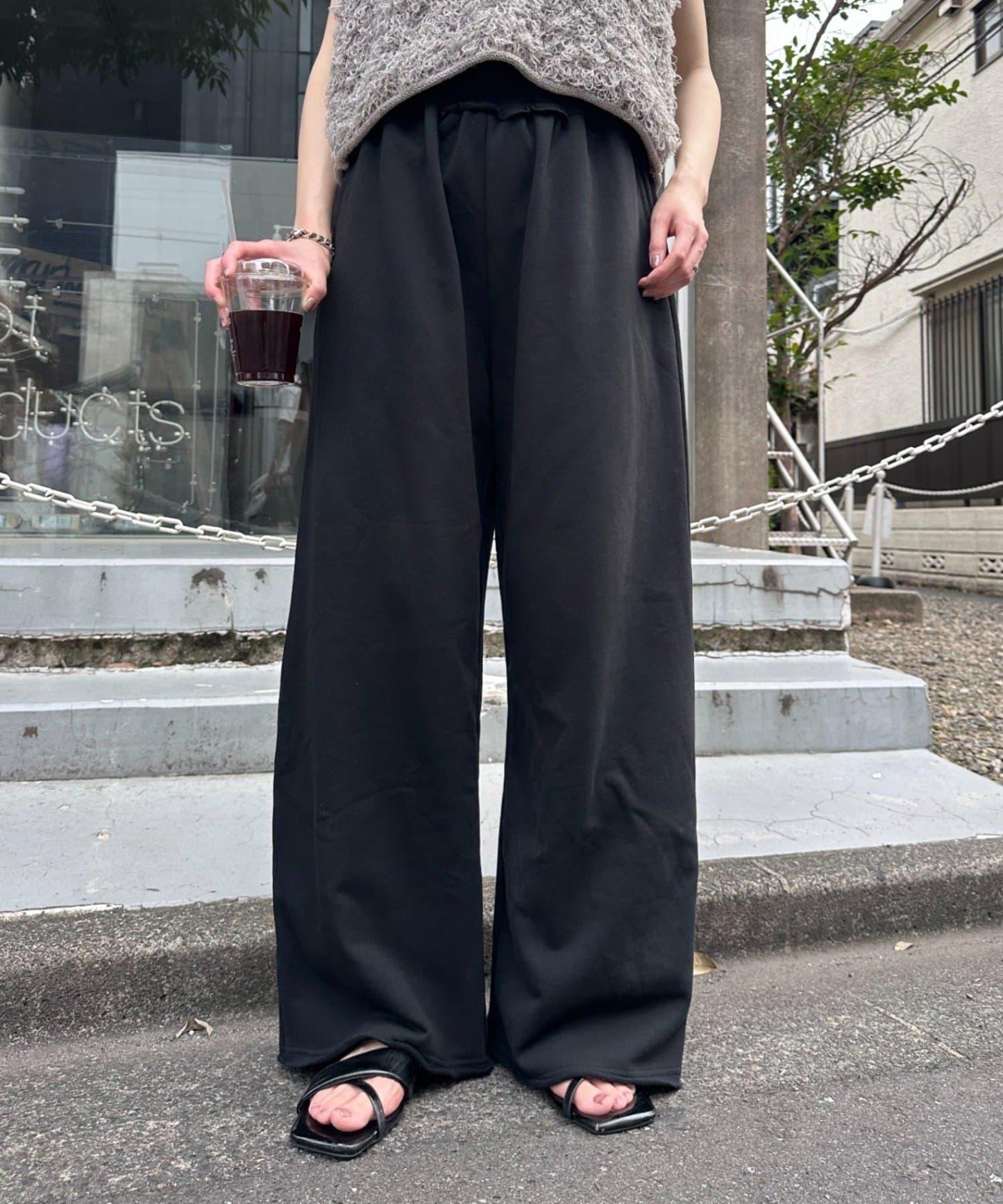 裡毛寬鬆運動褲/休閒褲