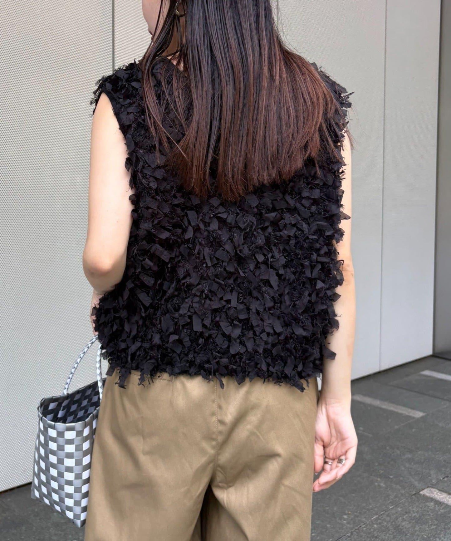 蝴蝶結流蘇拉鍊馬甲