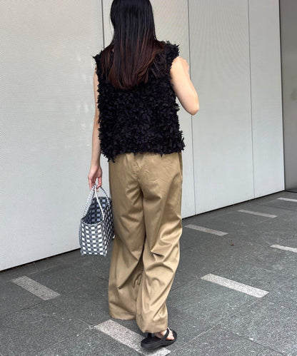 蝴蝶結流蘇拉鍊馬甲