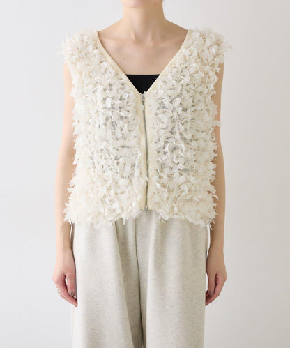 蝴蝶結流蘇拉鍊馬甲