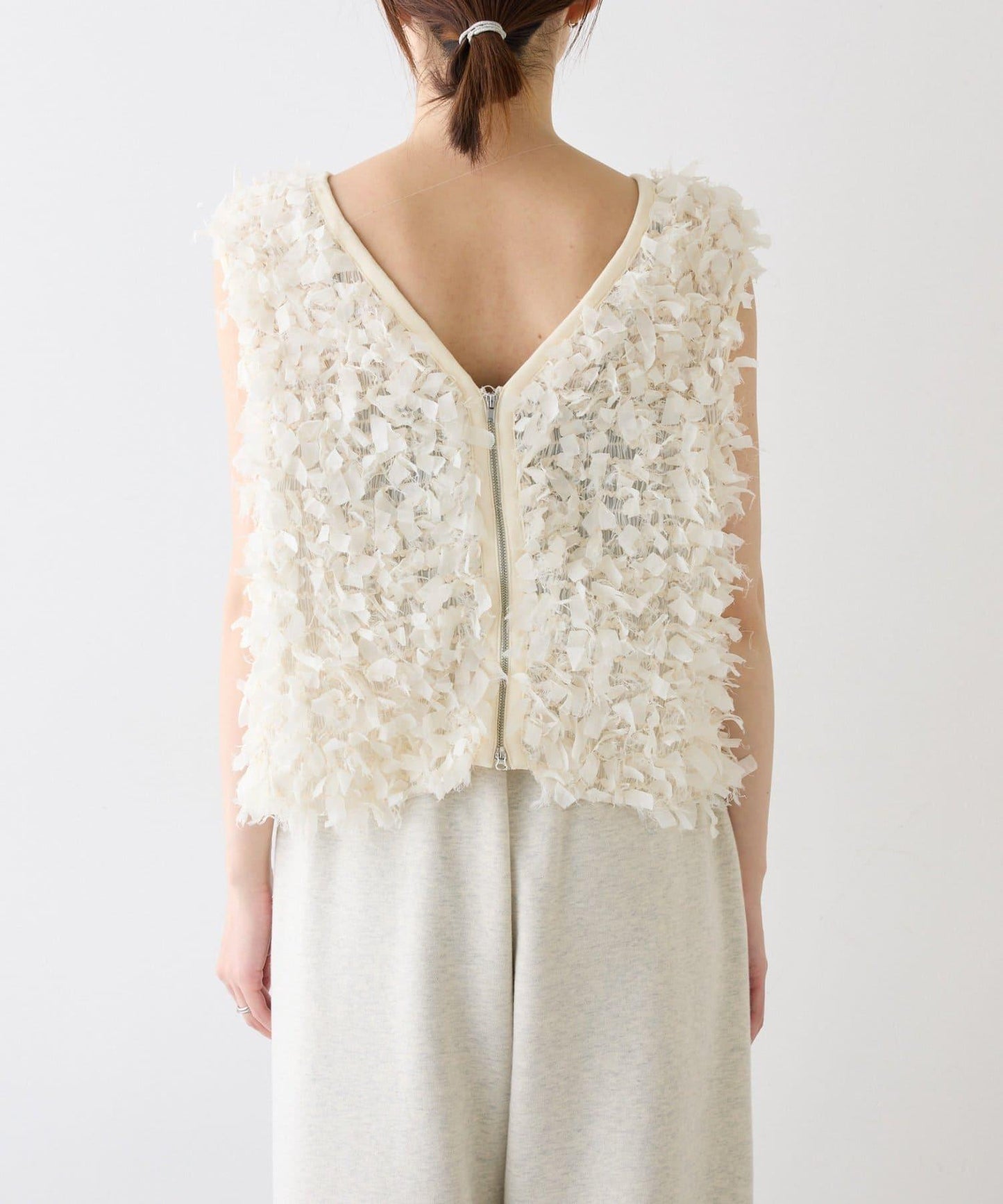 蝴蝶結流蘇拉鍊馬甲