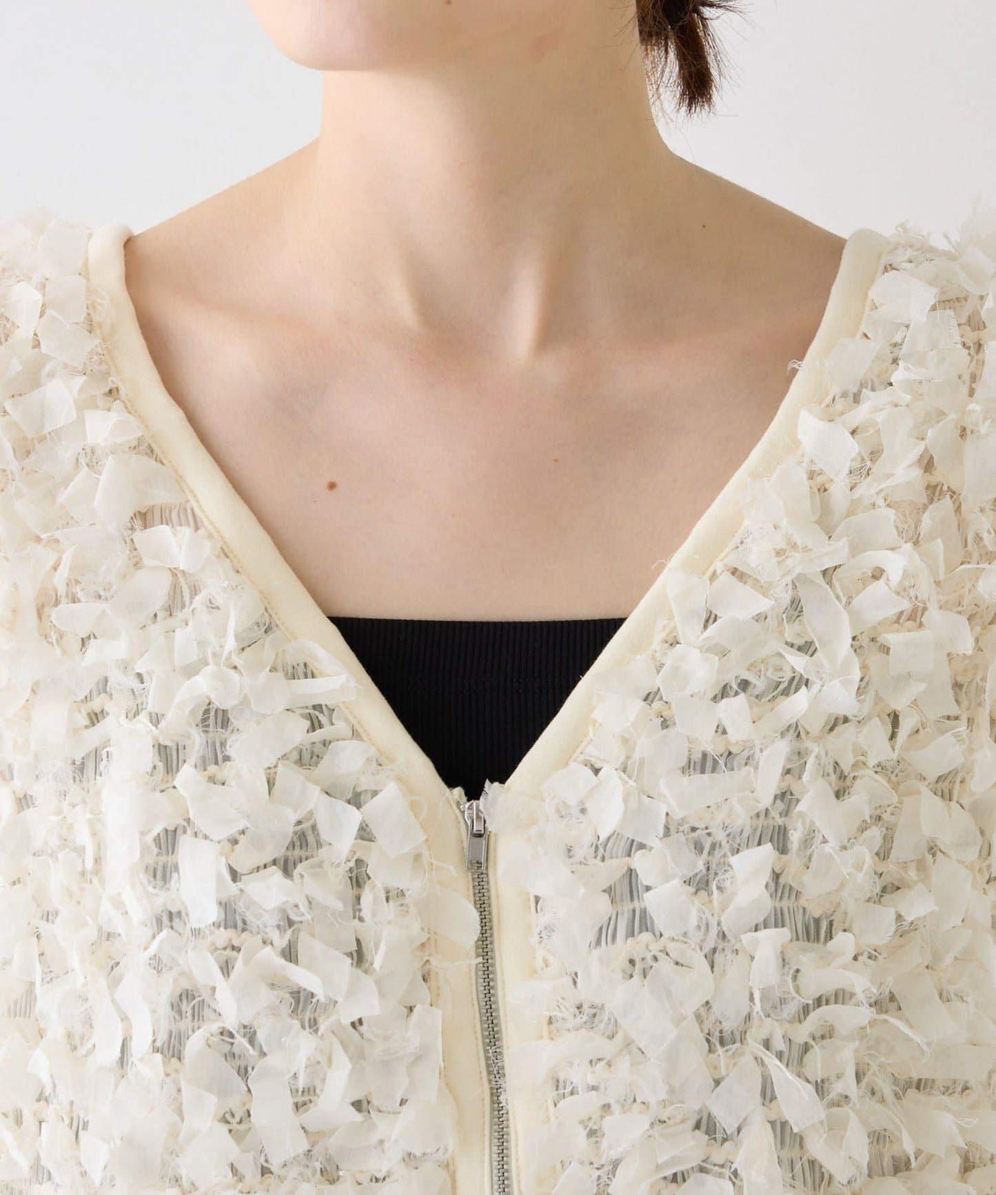 蝴蝶結流蘇拉鍊馬甲