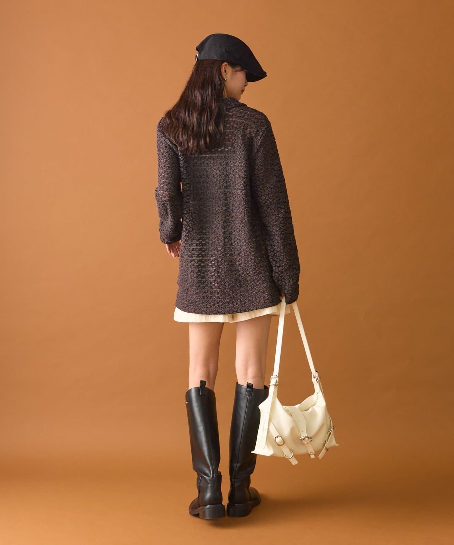 帶領口蕾絲開衫