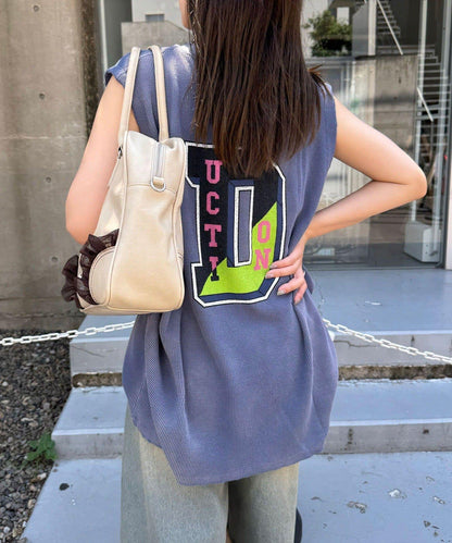 【復刻標籤 / 復刻標籤】混搭復古褪色無袖保暖背心