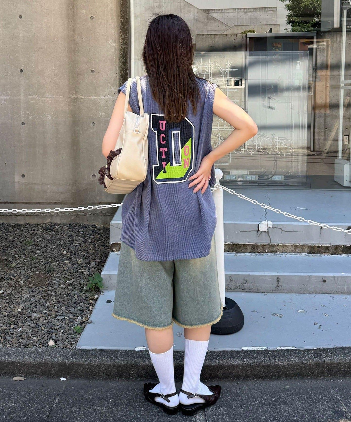 【復刻標籤 / 復刻標籤】混搭復古褪色無袖保暖背心