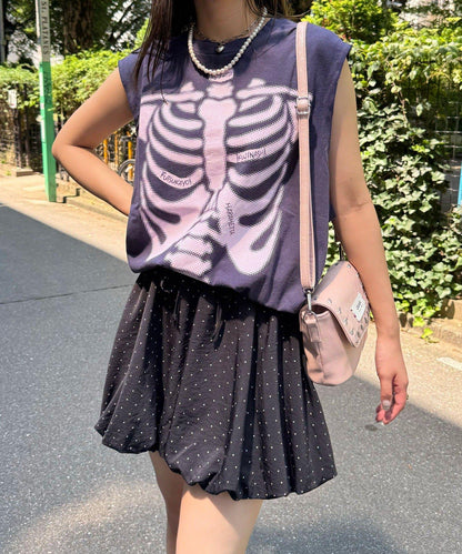 【複製標籤 / 複製標籤】混合復古褪色無袖T恤