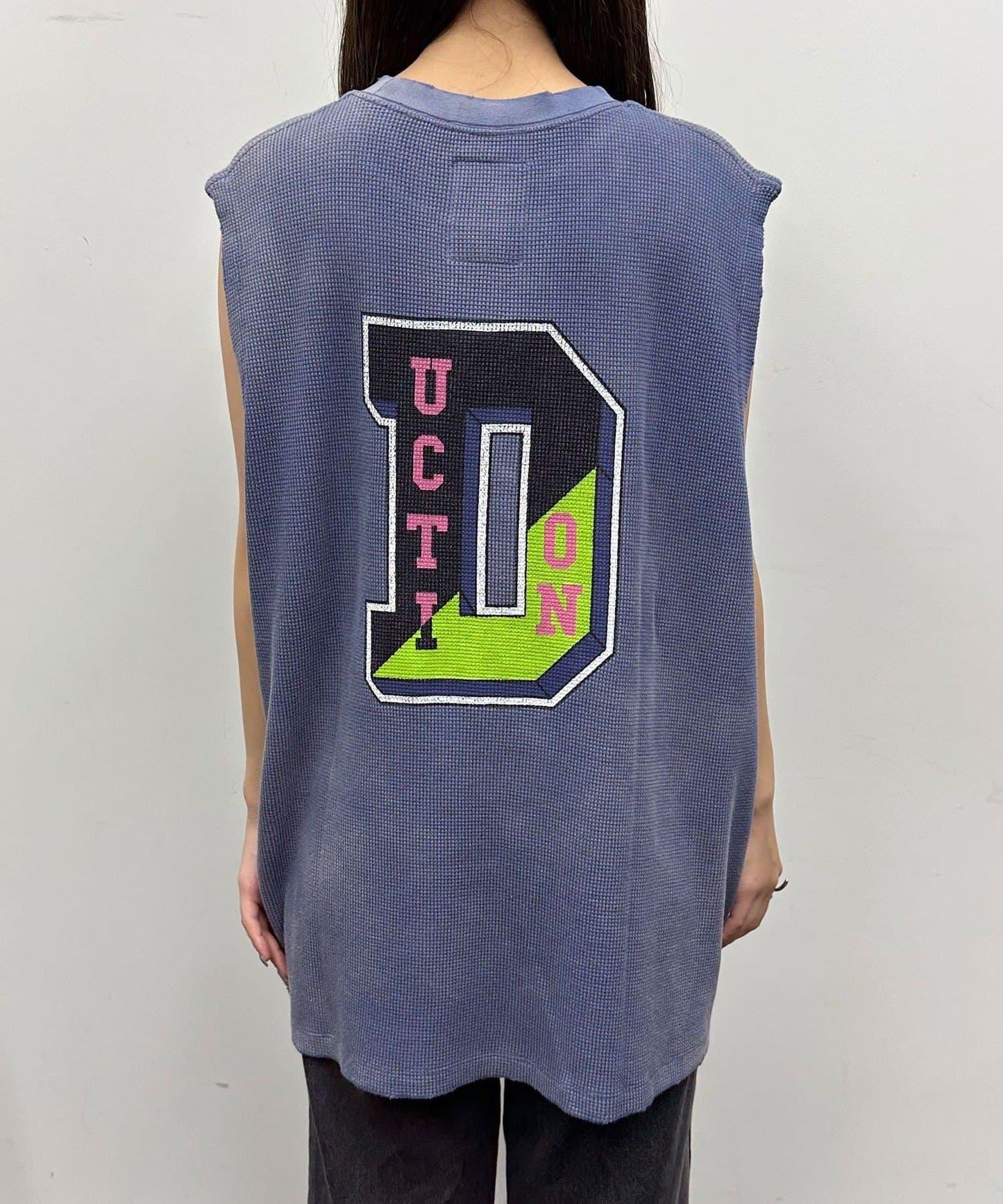 【復刻標籤 / 復刻標籤】混搭復古褪色無袖保暖背心