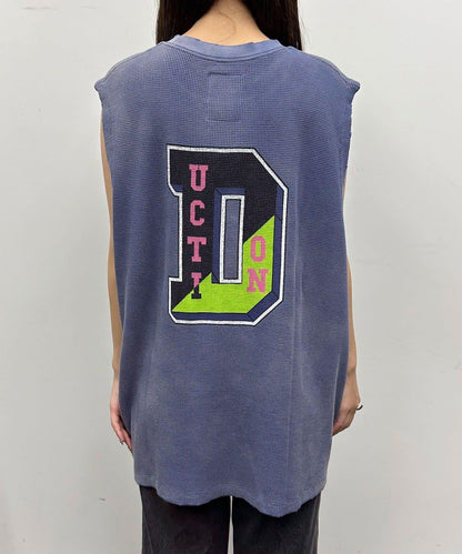 【復刻標籤 / 復刻標籤】混搭復古褪色無袖保暖背心