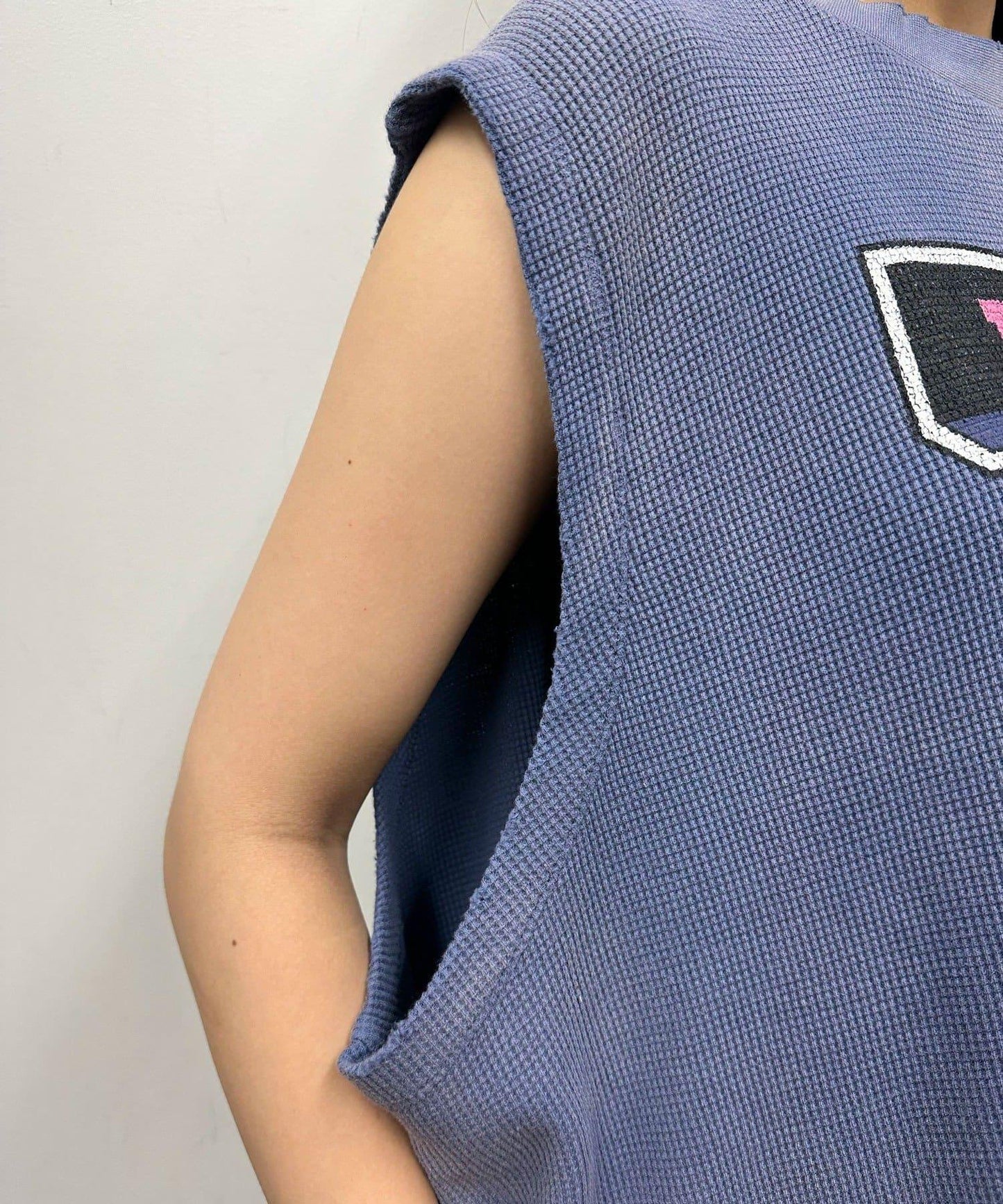 【復刻標籤 / 復刻標籤】混搭復古褪色無袖保暖背心