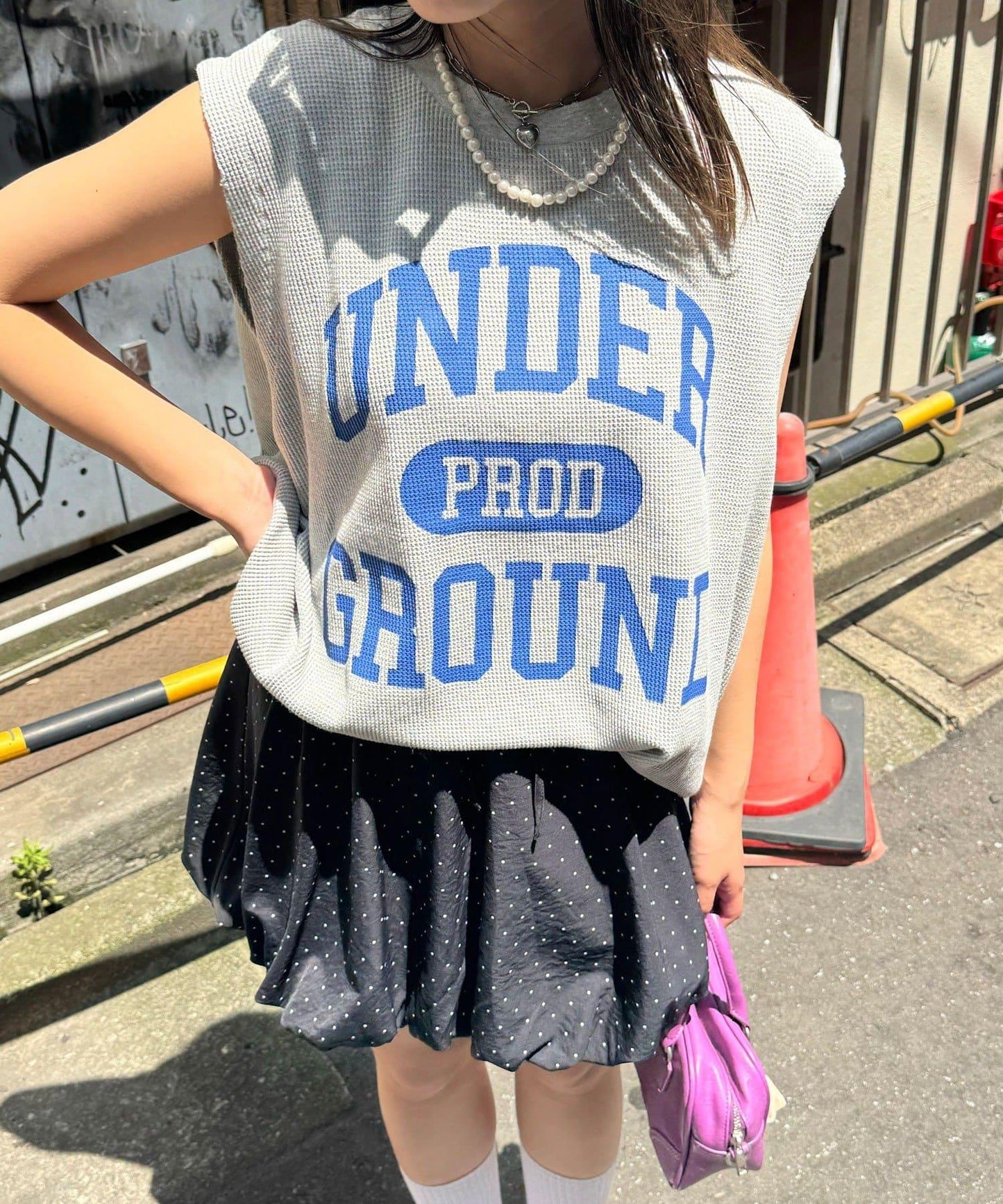 【復刻標籤 / 復刻標籤】混搭復古褪色無袖保暖背心