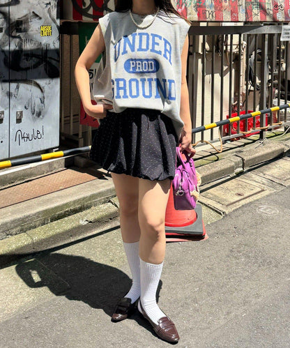 【復刻標籤 / 復刻標籤】混搭復古褪色無袖保暖背心