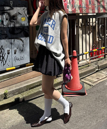 【復刻標籤 / 復刻標籤】混搭復古褪色無袖保暖背心