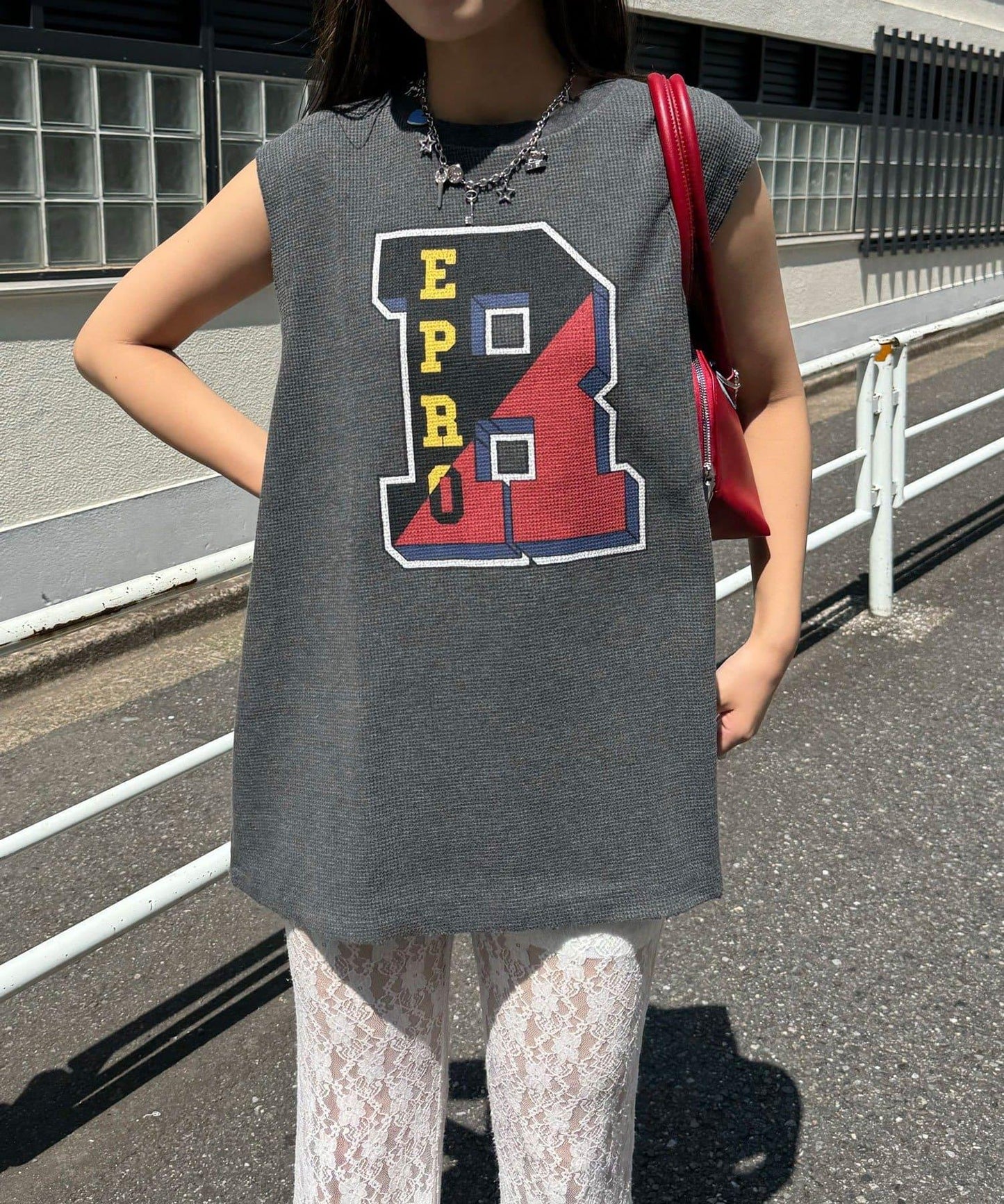 【復刻標籤 / 復刻標籤】混搭復古褪色無袖保暖背心