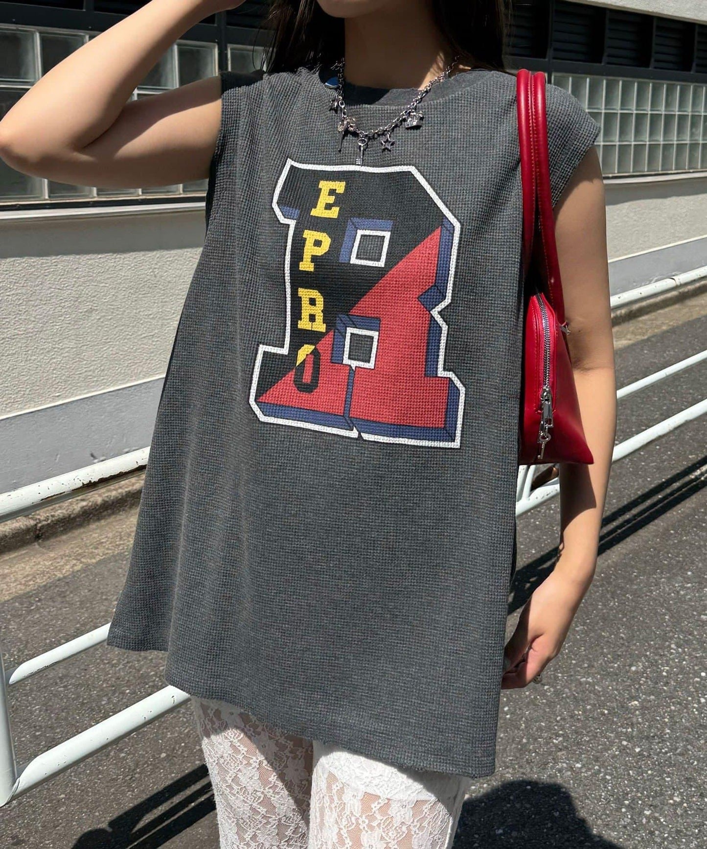 【復刻標籤 / 復刻標籤】混搭復古褪色無袖保暖背心