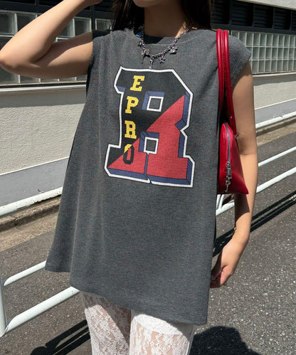 【復刻標籤 / 復刻標籤】混搭復古褪色無袖保暖背心