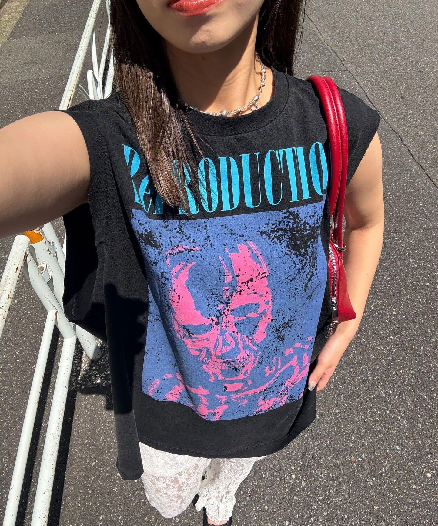 【複製標籤 / 複製標籤】混合復古褪色無袖T恤