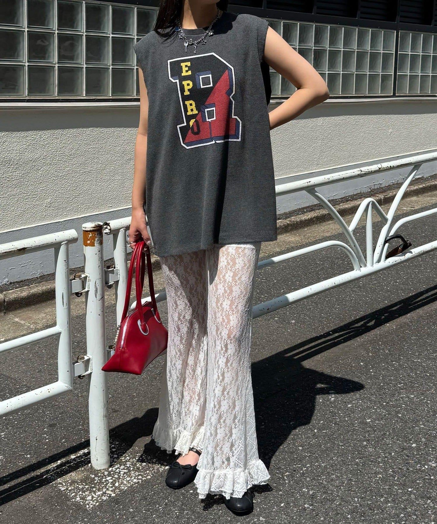 【復刻標籤 / 復刻標籤】混搭復古褪色無袖保暖背心