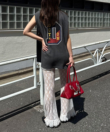 【復刻標籤 / 復刻標籤】混搭復古褪色無袖保暖背心