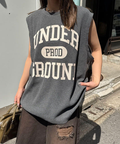 【復刻標籤 / 復刻標籤】混搭復古褪色無袖保暖背心