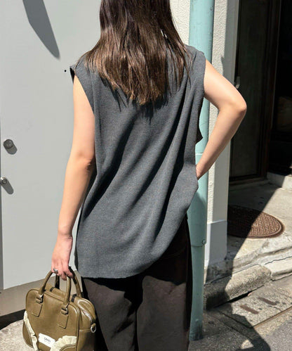 【復刻標籤 / 復刻標籤】混搭復古褪色無袖保暖背心