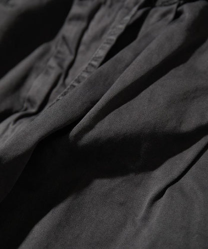 超長細長有機棉2褶修身長褲