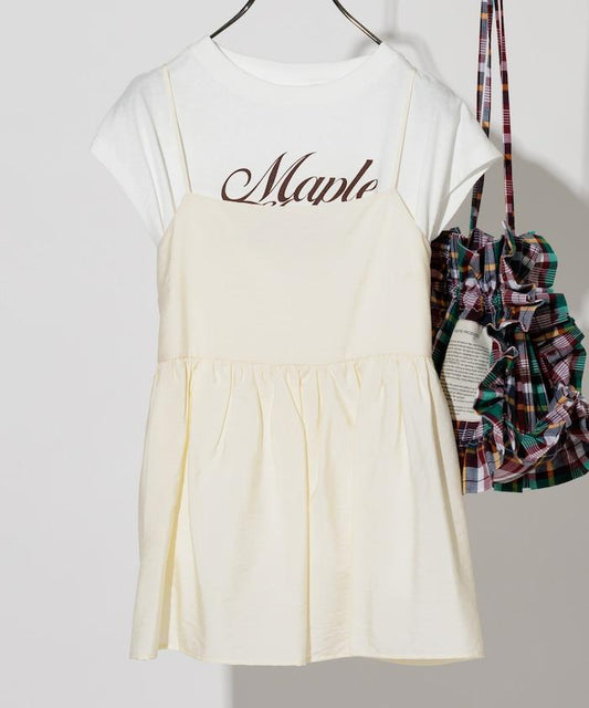 【套裝商品】吊帶背心 印花T恤套裝/背心套裝