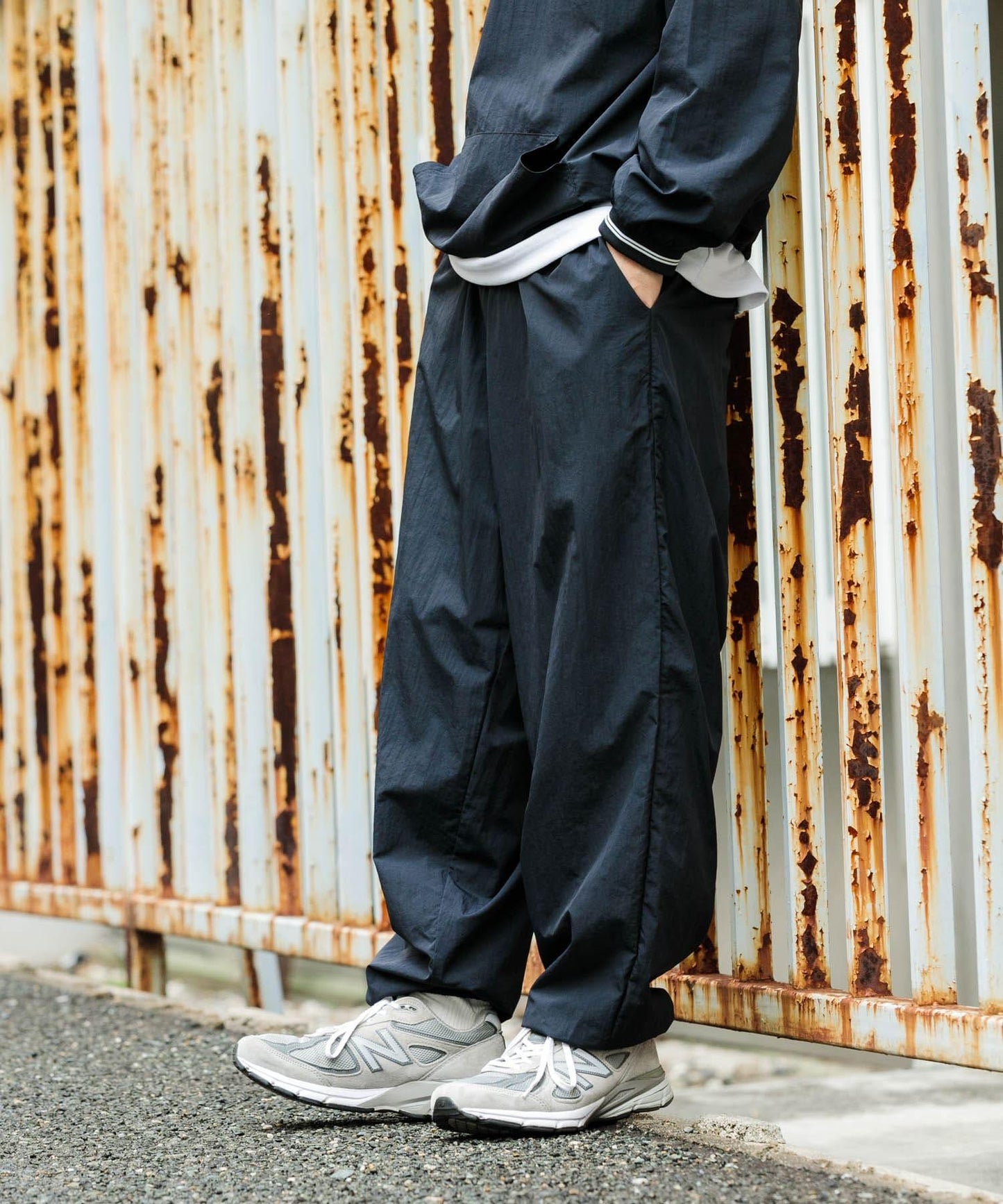 防潑水/易打理/接觸涼感/防紫外線 尼龍休閒束腳褲