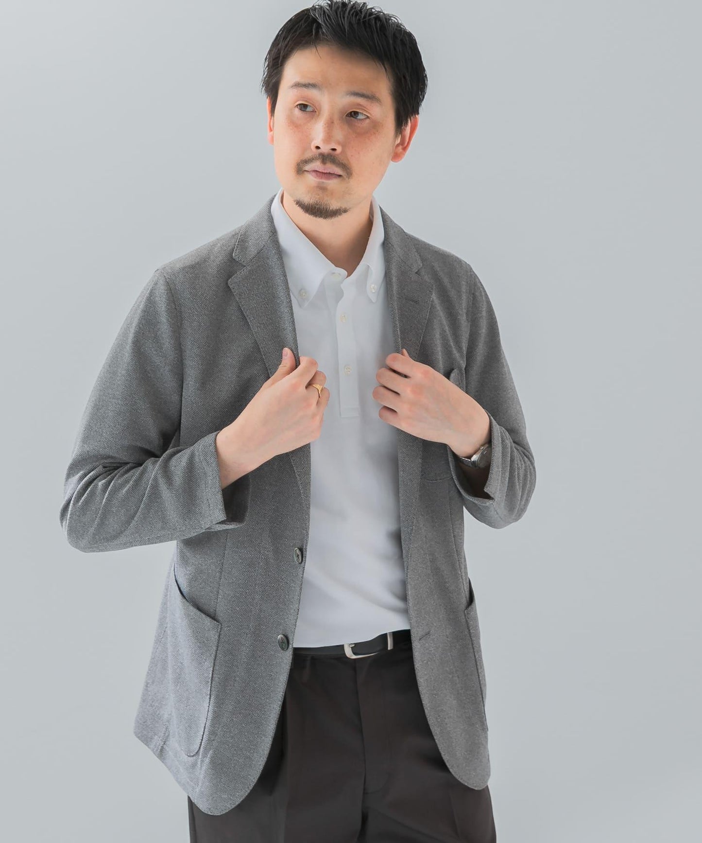 「易護理/速幹」LIFE STYLE TAILOR 混色針織休閒西裝外套