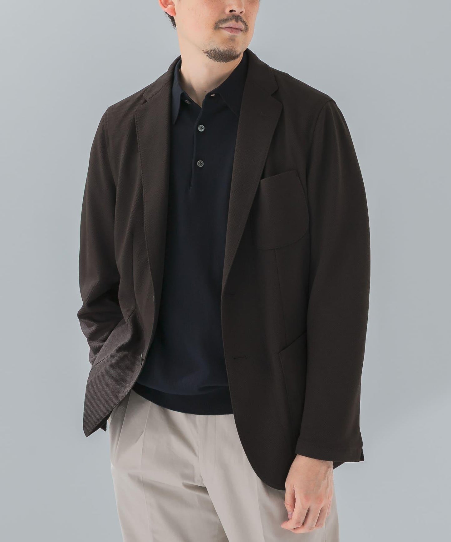 「易護理/速幹」LIFE STYLE TAILOR 混色針織休閒西裝外套