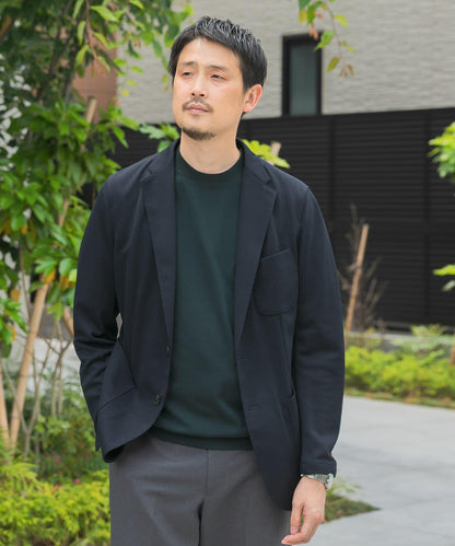 「易護理/速幹」LIFE STYLE TAILOR 混色針織休閒西裝外套