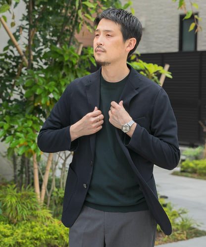 「易護理/速幹」LIFE STYLE TAILOR 混色針織休閒西裝外套