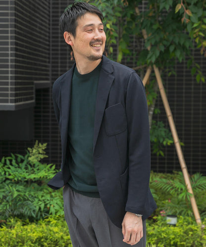 「易護理/速幹」LIFE STYLE TAILOR 混色針織休閒西裝外套
