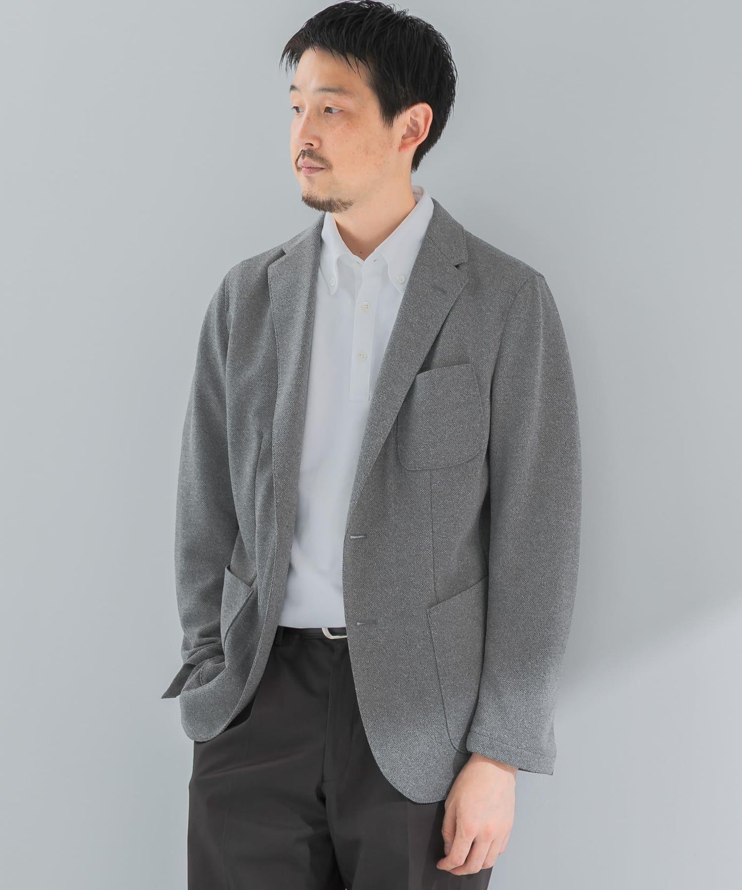 「易護理/速幹」LIFE STYLE TAILOR 混色針織休閒西裝外套