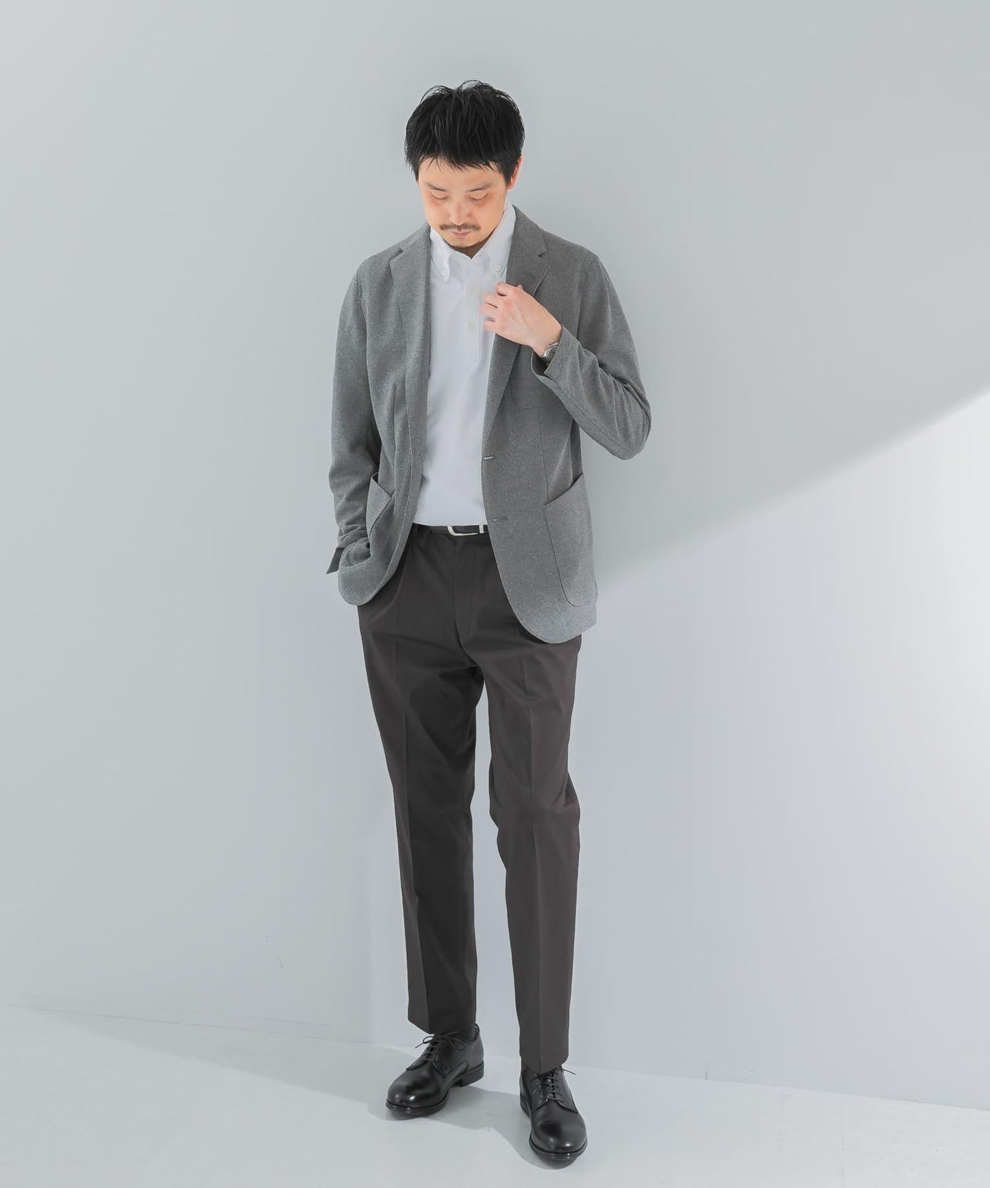 「易護理/速幹」LIFE STYLE TAILOR 混色針織休閒西裝外套