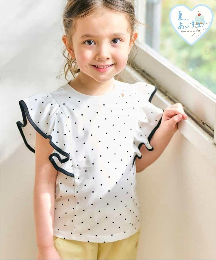 荷葉邊拼接上衣