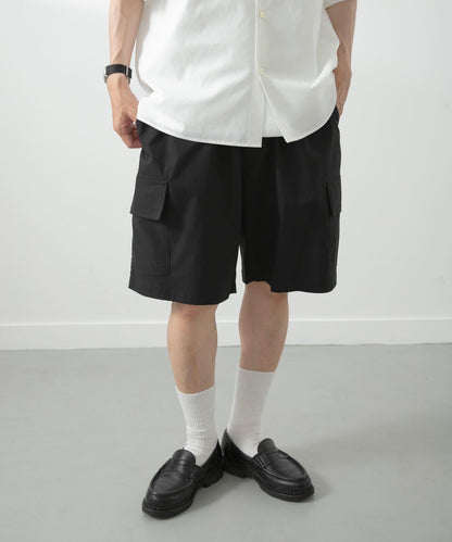 鬆緊腰休閒工裝短褲
