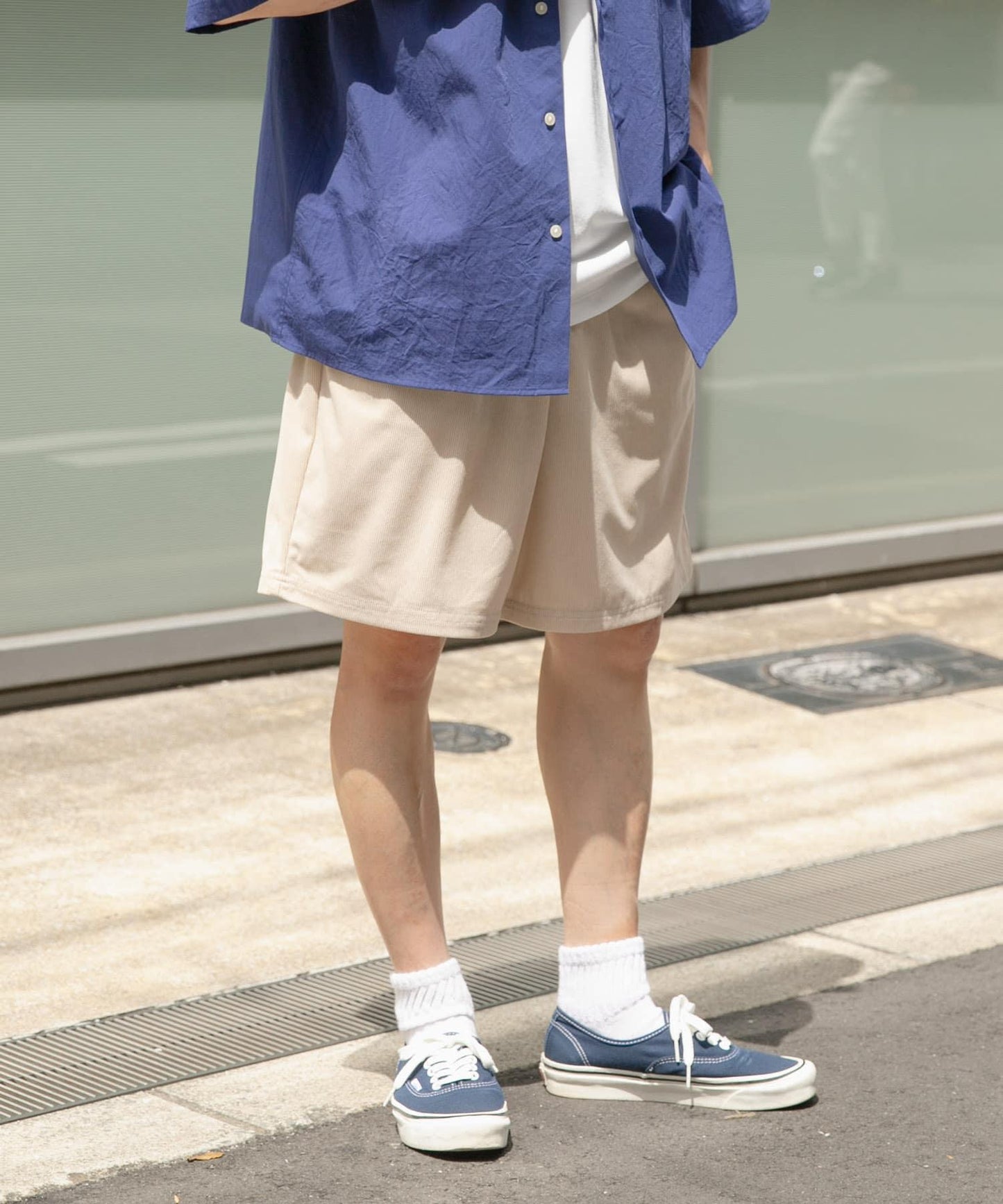 夏季燈芯絨休閒短褲