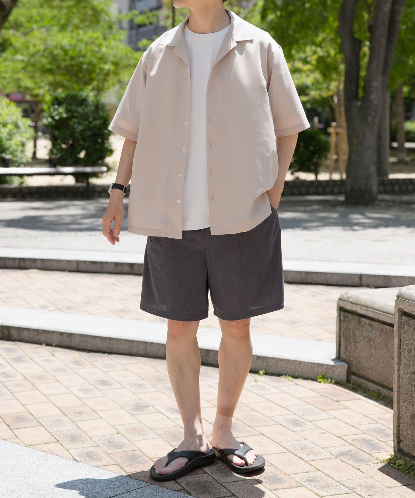 夏季燈芯絨休閒短褲