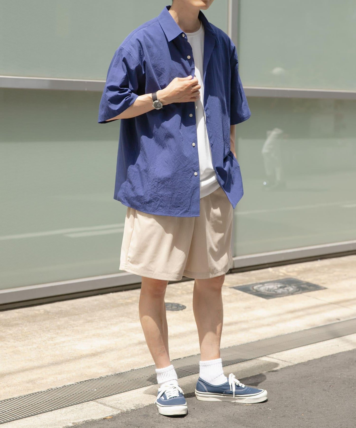 抗菌防臭寬鬆短袖襯衫