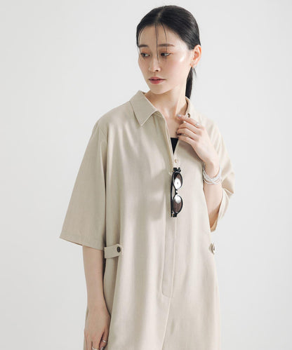 2尺碼可選亞麻混紡連體褲