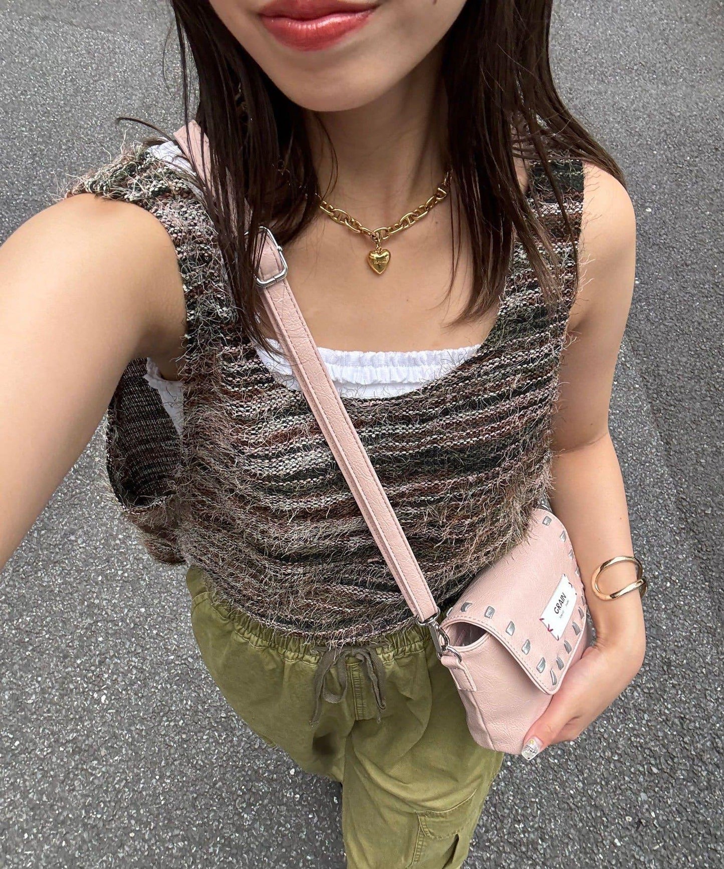 【前後2WAY】混紡絨毛針織馬甲